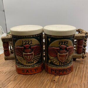 Napco  Vintage Patriotic 1792 Eagle Design Salt & Pepper Shaker